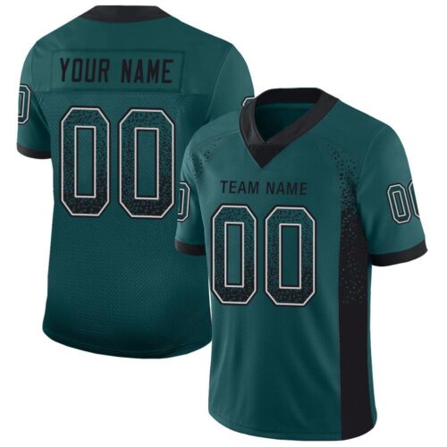 philadelphia_0057 Custom Midnight Green Black-White Drift Fashion Football Jersey