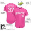 Custom Pink White Authentic Baseball Jersey