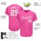 Custom Pink White Authentic Baseball Jersey