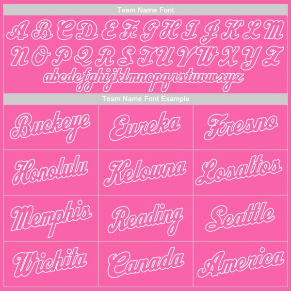 Custom Pink White Authentic Baseball Jersey