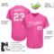 Custom Pink White Authentic Baseball Jersey