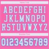 Custom Pink White-Powder Blue Mesh Authentic Football Jersey