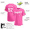 Custom Pink White Authentic Baseball Jersey