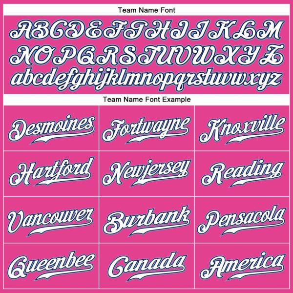 Custom Pink White-Navy Authentic Baseball Jersey