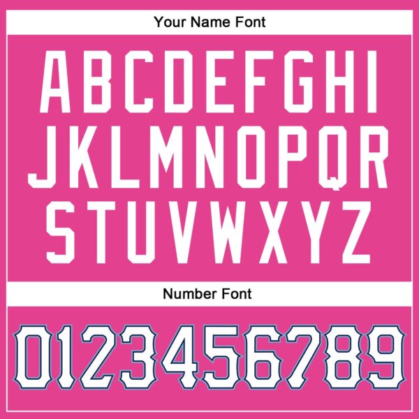 Custom Pink White-Navy Authentic Baseball Jersey