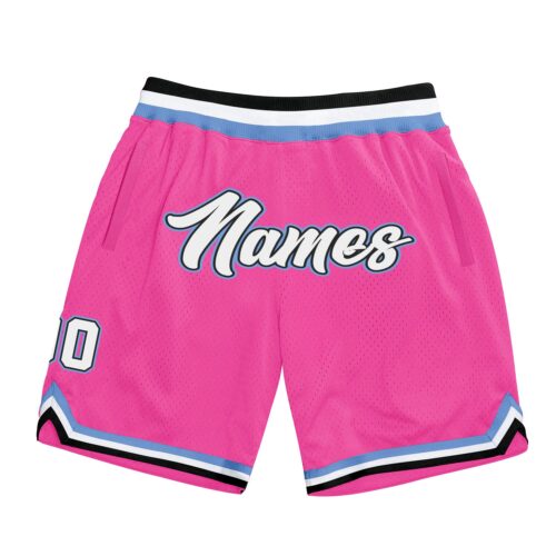 pink_0039_18722146-9f6e-4042-8443-bc5ee945e982 Custom Pink White-Light Blue Authentic Throwback Basketball Shorts