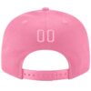 Custom Pink Pink-White Stitched Adjustable Snapback Hat