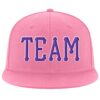 Custom Pink Purple-White Stitched Adjustable Snapback Hat
