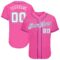 Custom Pink White-Purple Authentic Baseball Jersey