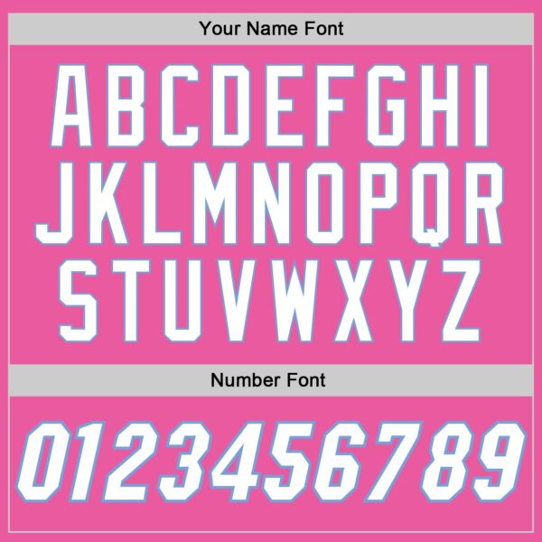 Custom Pink White-Light Blue Performance T-Shirt