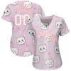 Custom Light Pink White-Light Pink 3D Pattern Design Cats Authentic Baseball Jersey