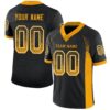 Custom Black Gold-White Drift Fashion Football Jersey