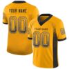 Custom Gold Black-White Drift Fashion Football Jersey