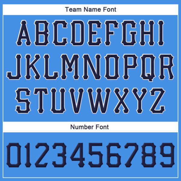 Custom Powder Blue Navy-White Stitched Adjustable Snapback Hat