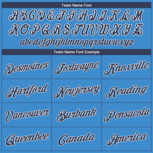 Custom Powder Blue Navy-White Performance T-Shirt