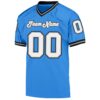 Custom Powder Blue White-Black Mesh Authentic Throwback Football Jersey
