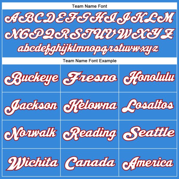 Custom Powder Blue White-Red Mesh Authentic Throwback Football Jersey