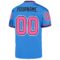 powder_blue_0070-2 Custom Powder Blue Pink-Black Mesh Authentic Throwback Football Jersey