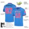 powder_blue_0070-3 Custom Powder Blue Pink-Black Mesh Authentic Throwback Football Jersey