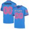 powder_blue_0070 Custom Powder Blue Pink-Black Mesh Authentic Throwback Football Jersey