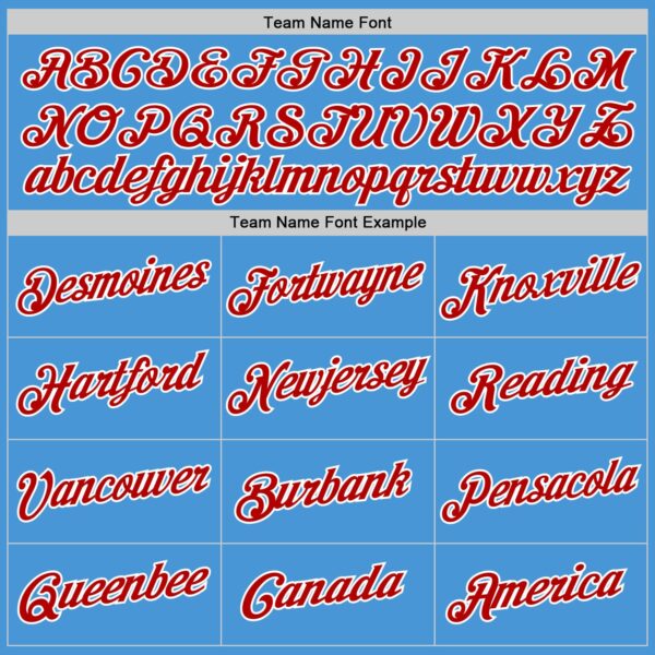 Custom Powder Blue Red-White Performance T-Shirt