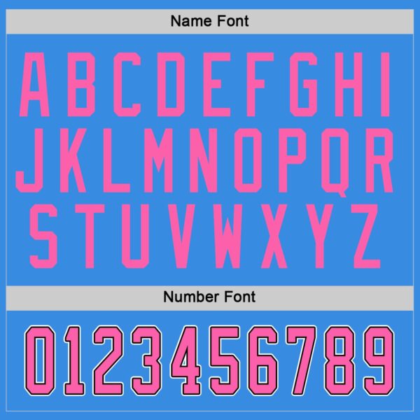 Custom Powder Blue Pink-Black Hockey Jersey