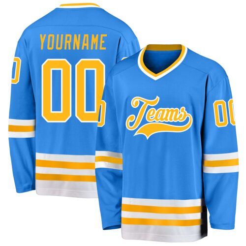 powder_blue_0108 Custom Powder Blue Gold-White Hockey Jersey