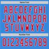 Custom Powder Blue Red-White Hockey Jersey