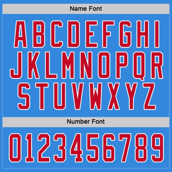 Custom Powder Blue Red-White Hockey Jersey