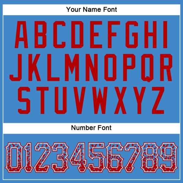 Custom Powder Blue Red-White Authentic Drift Fashion Baseball Jersey