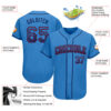 Custom Powder Blue Navy-Red Authentic Drift Fashion Baseball Jersey