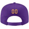 Custom Purple Gold-White Stitched Adjustable Snapback Hat