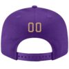 Custom Purple Old Gold-White Stitched Adjustable Snapback Hat