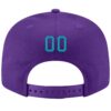 Custom Purple Aqua-White Stitched Adjustable Snapback Hat