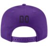 Custom Purple Black-White Stitched Adjustable Snapback Hat