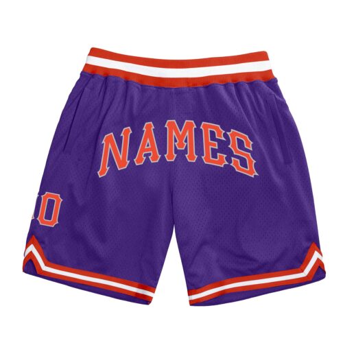 purple_0062_727f4946-cfcc-49ca-8314-79d0eae88da6 Custom Purple Orange-Gray Authentic Throwback Basketball Shorts