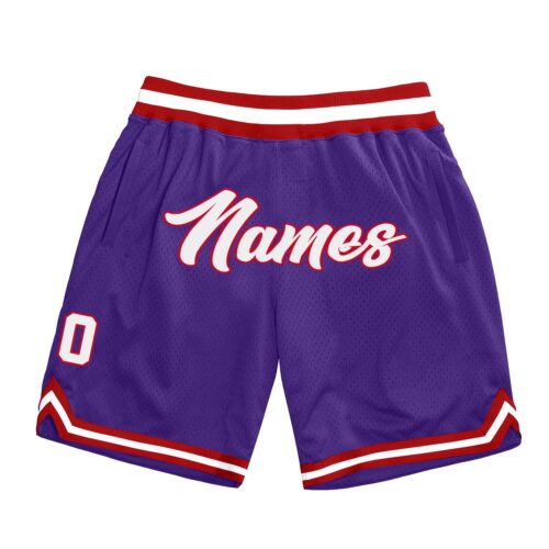 purple_0075_b1d39f03-65ee-4265-a25f-320b9d2d853b Custom Purple White-Red Authentic Throwback Basketball Shorts