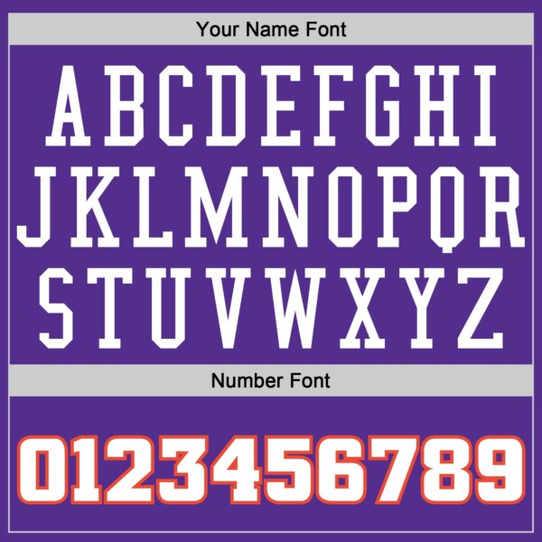 Custom Purple White-Orange Authentic Baseball Jersey