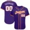 Custom Purple White-Orange Authentic Baseball Jersey