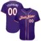 Custom Purple White-Red Authentic Baseball Jersey