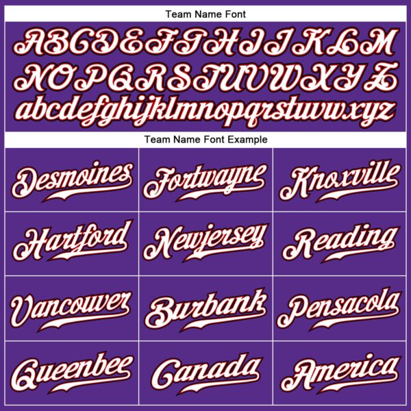 Custom Purple Black Pinstripe White-Red Authentic Baseball Jersey