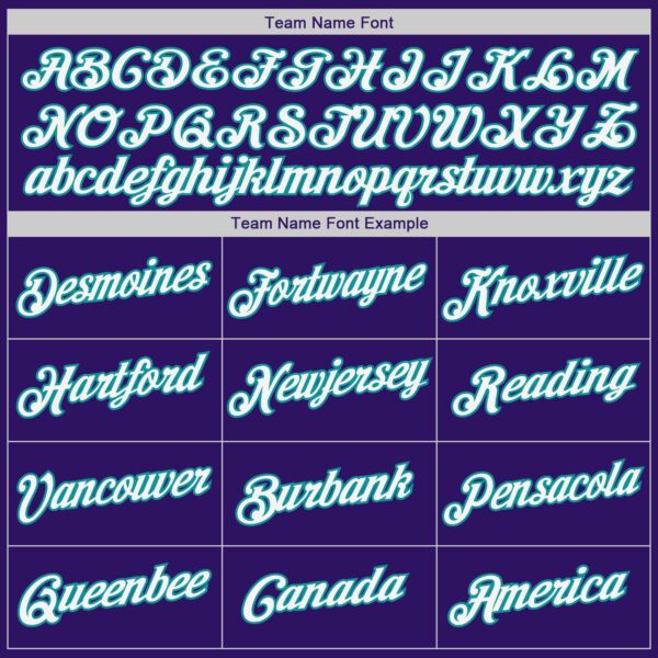 Custom Purple White-Teal Authentic Baseball Jersey