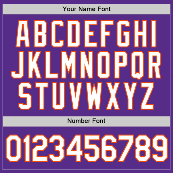 Custom Purple White-Orange Performance T-Shirt