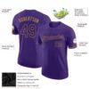 Custom Purple Purple-Old Gold Performance T-Shirt