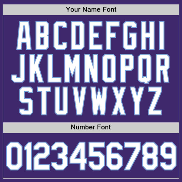 Custom Purple White-Light Blue Authentic Baseball Jersey