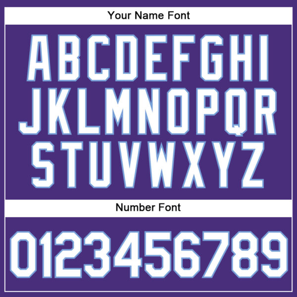 Custom Purple White-Light Blue Authentic Baseball Jersey