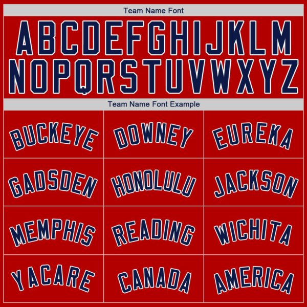 Custom Red Navy-White Authentic Baseball Jersey