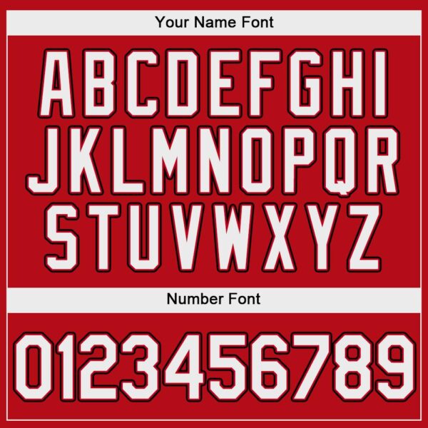 Custom Red White-Black Authentic Baseball Jersey