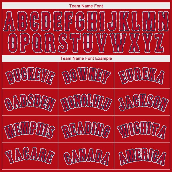 Custom Red Red-Navy Authentic Baseball Jersey