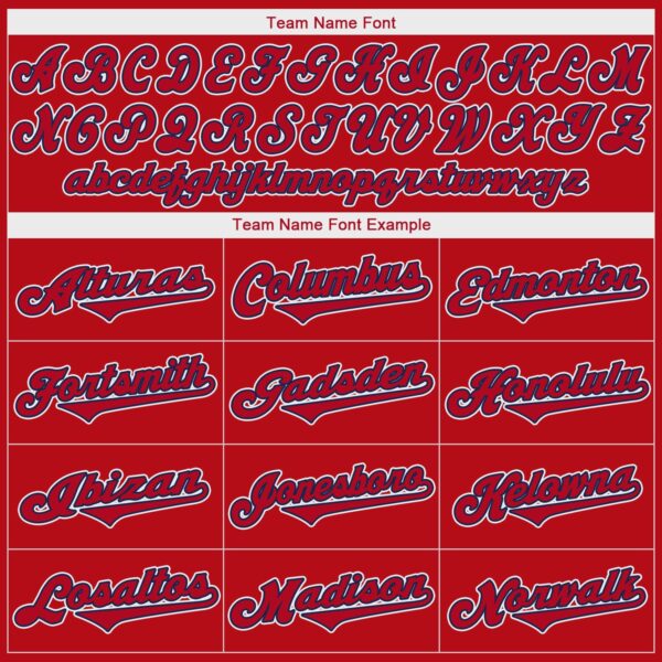 Custom Red Red-Navy Authentic Baseball Jersey